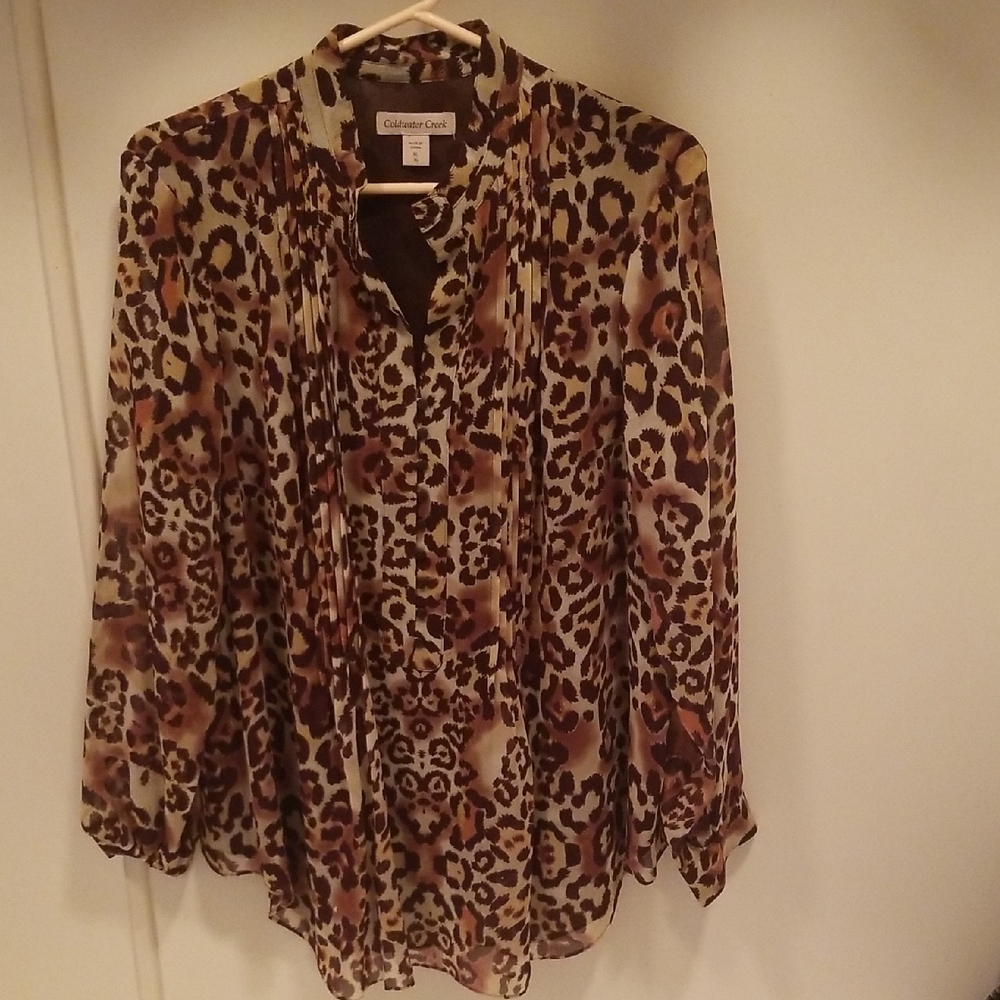 Coldwater Creek Leopard Print Blouse